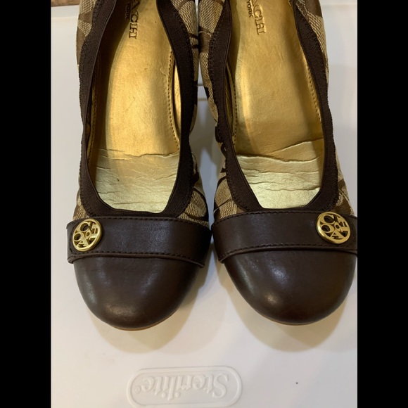 Coach Chestnuts/Khaki Matte Calf Chelsey Flats Sz7 - Picture 1 of 11